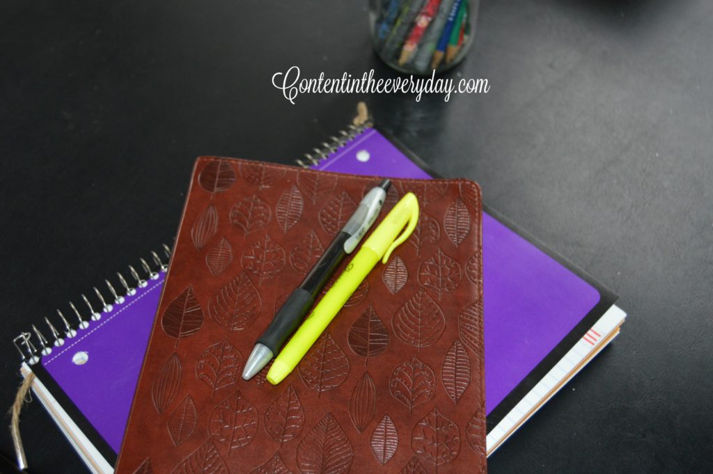 Bible notebook and writing pens