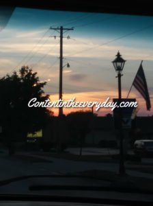 Flag in Front on Sunset