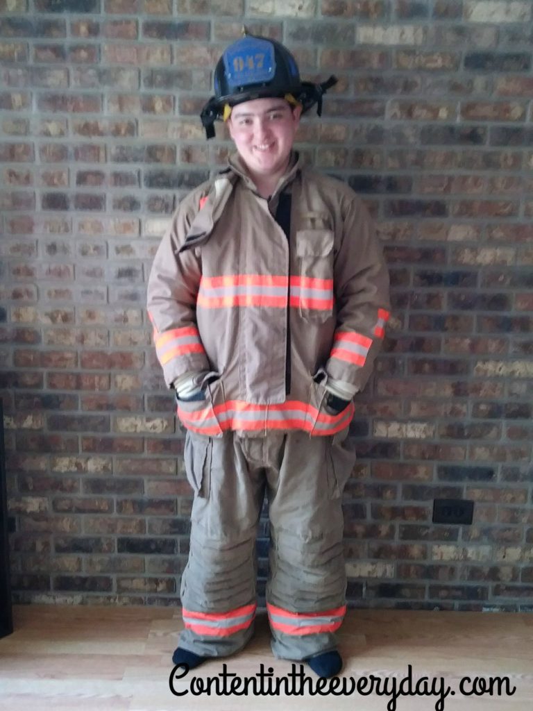 Young Man in Firefighter gear