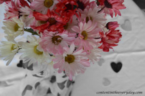 Valentine's Day Flowers with Color Splash