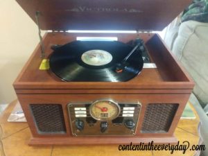 Victrola with Spinning Record