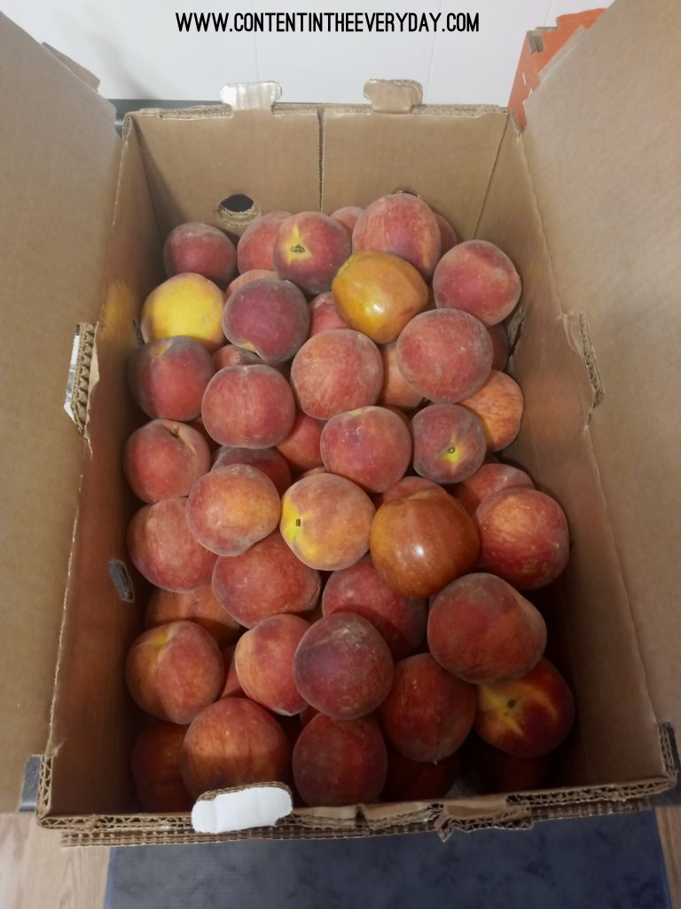Box of Peach Truck Peaches
