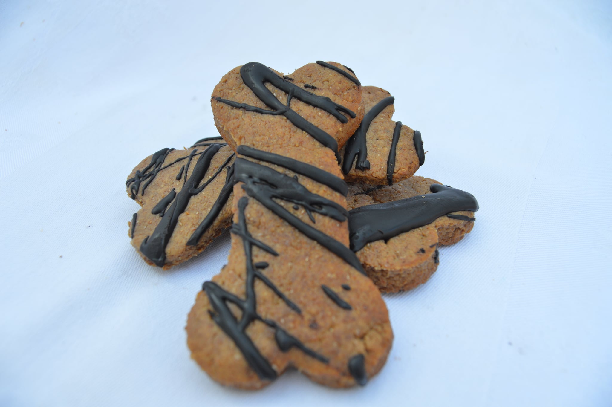 Large Peanut Butter Bones Drizzled in Carob