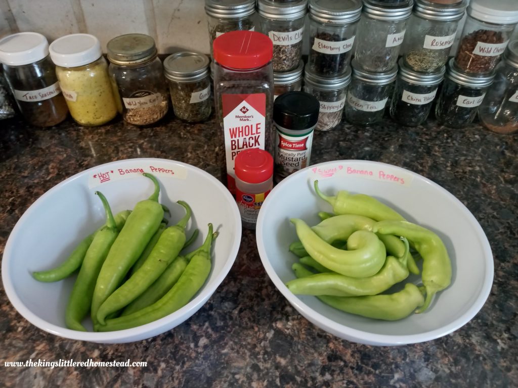 Banana Peppers with pickling seasoning